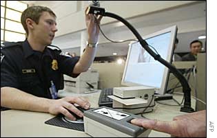 Fingerprint and face acquisition at US border