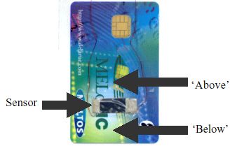 Placement sur la carte à puce